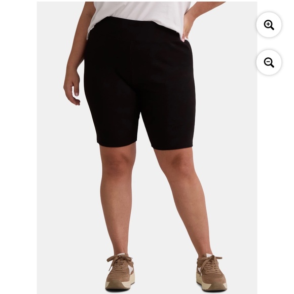 Terra and Sky Women’s Plus Black High Rise Bike Shorts Size 2X NWT - Picture 3 of 6
